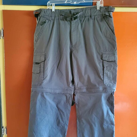 NEW Men's Cargo Convertible Pant (GRAY) - Picture 5 of 12
